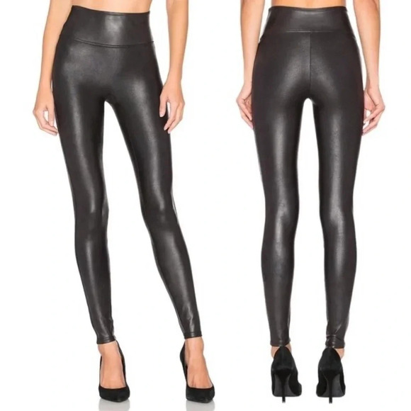 Moving Sale! 💘 Spanx Ready to Wow Faux Leather Leggings in Black Style # 2437 - Picture 1 of 8
